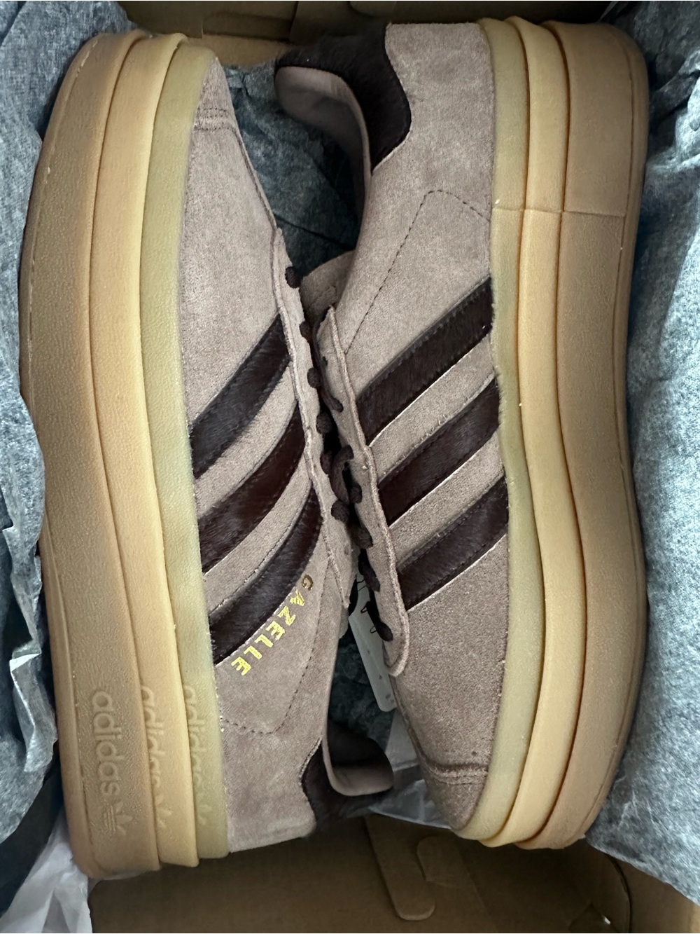 adidas Wmns Gazelle Bold ‘Earth Strata’ Shoes NEW IH4202 Sneakers